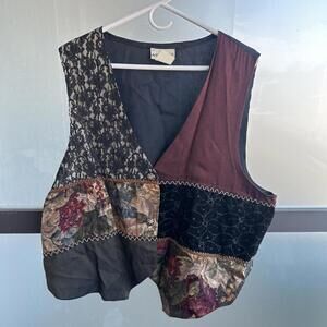 Women's Black boho vest
